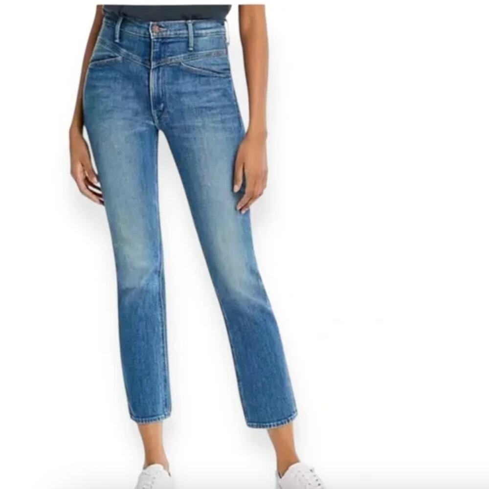 Mother Denim Women's Jeans The Dazzler Yoke Front Ankle Blue Wander‎ Dust 28